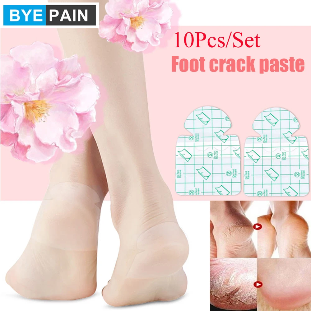 10Pcs/Set Moisturizing Foot Patches Anti-Drying Crack Foot Cream Heel Cracked Repair Sticker Removal Dead Skin Feet Care Patch warm quilt dryer for household use no sun drying winter bedding dehumidification mite removal dry clothes warm bed
