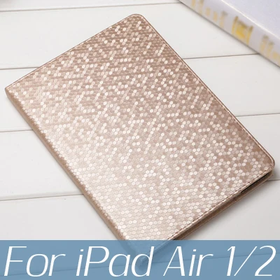 gold for Air 1 2 Для iPad 10,2 чехол 7th поколения планшет в виде ракушки для iPad mini iPad 9,7 5th 6th Air 1 2 iPad mini 5 4, 2, 3, ремешок из искусственной кожи Smart Cover - Цвет: gold for Air 1 2