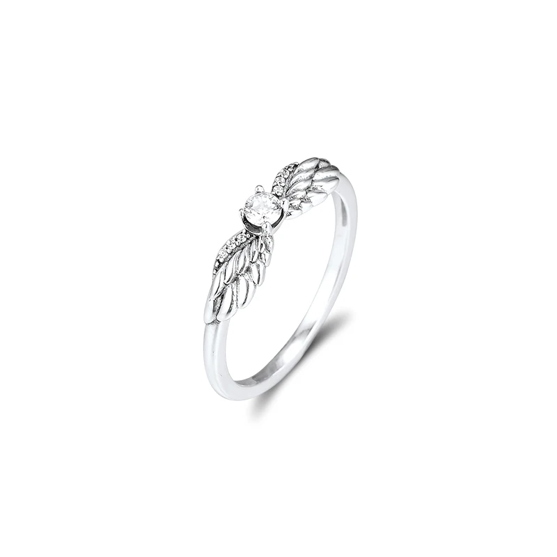 CKK Серебро 925 Ювелирное кольцо в форме ангельских крыльев для женщин модный подарок Оригинальное серебряное кольцо