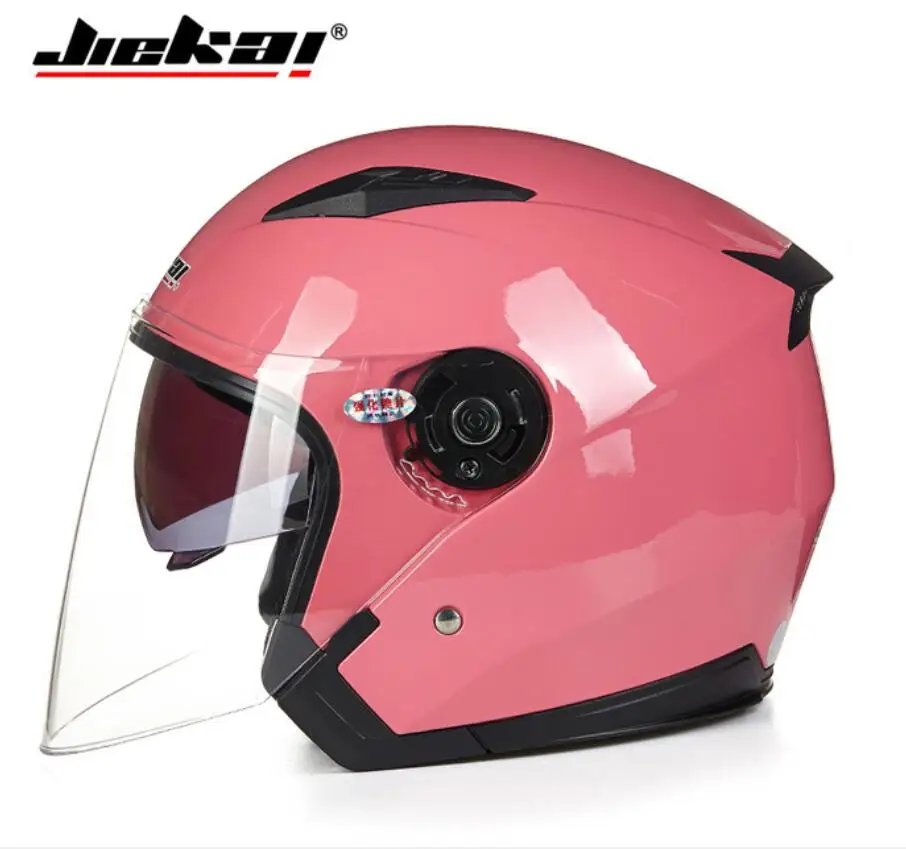 Шлем moto rcycle с открытым лицом capacete para moto cicleta cascos para гоночный мотоцикл JIEKAI винтажные шлемы с двойным объективом - Цвет: 4