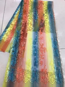 

Embroidered Net Fabric with beads With super Quality Jolin-9.8906 African Tulle Lace Fabric For party Dress