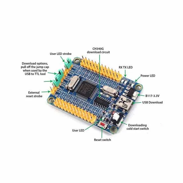 

A23-- STC15F2K60S2 MCU System Board Development Board with CH340 3.3V or 5V External Power Supply Interface USB TTL Pin