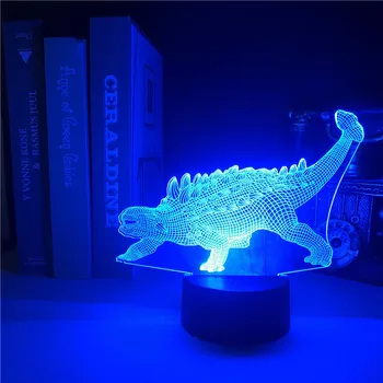 

Smart Phone Control 3D Lamp The Ankylosaurus Dinosaurs Animal Bright Base Multi-color with Remote Direct Supply Nightlight