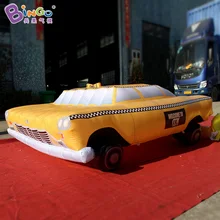 2x2x0,7 метров Надувное такси для рекламы/цифровая печать желтая модель такси воздушный шар для демонстрации игрушек