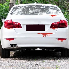 

20CM X 7CM Red Blood Drips Car Graphic Decorative Body Headlight Tail Light Glass Car Stickers Decals Bleeding Decor Accessories