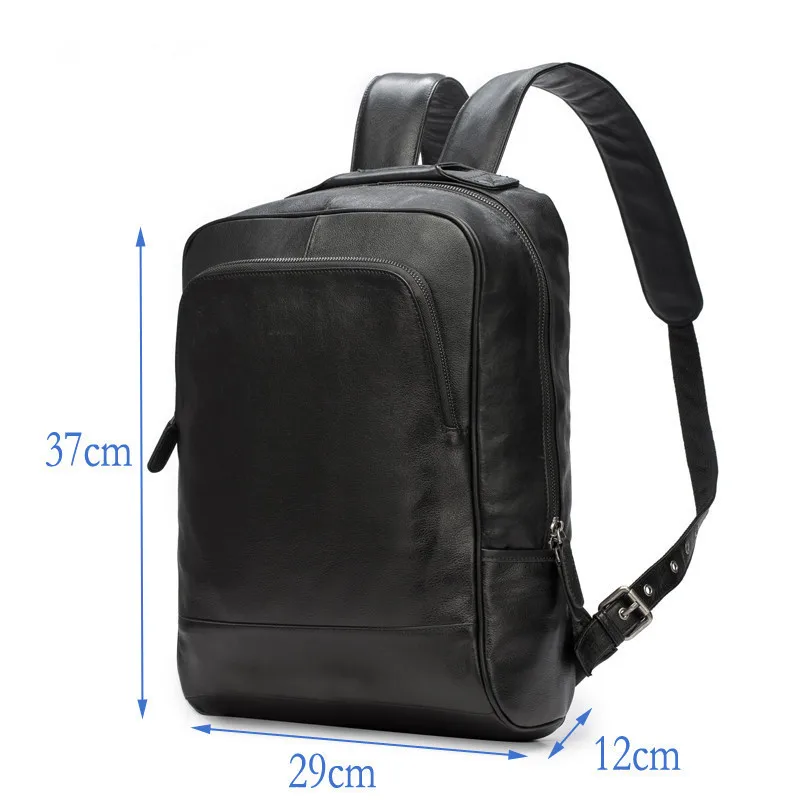 PNDME, повседневный простой мужской женский рюкзак из натуральной кожи, Воловья кожа, большой емкости, дорожная сумка для ноутбука, дизайнерская черная сумка для книг
