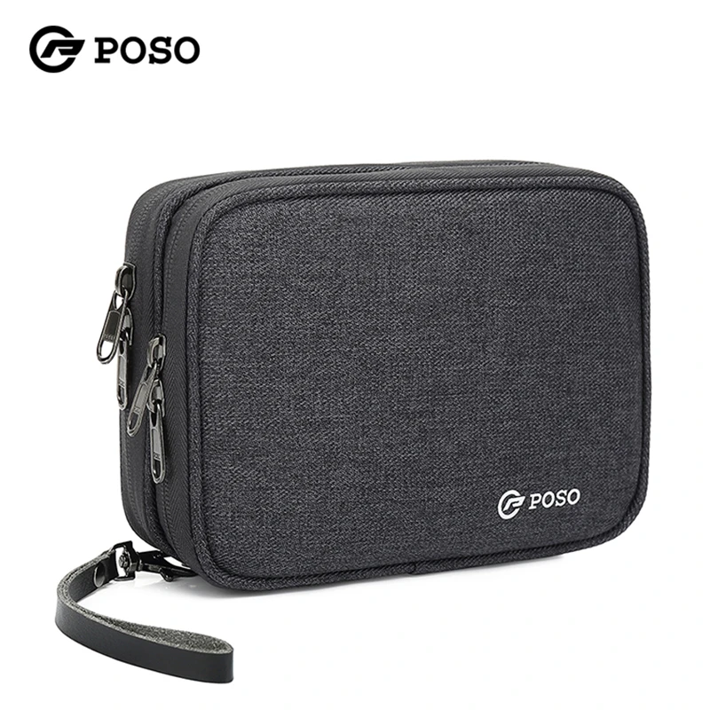 Poso Brand Double Layer Hanging Digital Storage Bag Travel Polyester Storage Bag Organizer