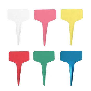 

100pcs Plastic T-type Garden Tag Plant Flower Label Nursery Tag Garden Decor Outdoor Garden Accessaries Supplies Tools