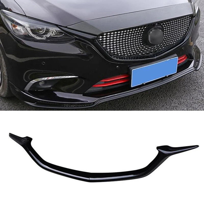 

For NEW Mazda 6 Car Grille Trim Strip 2016 2017 2018 ABS Material Black FRONT Bumper Full Grills Cover Trim MAZDA6 M6 Refit