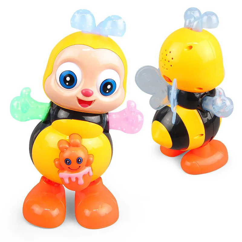 Вокальная игрушка, мультяшная пчела, электрические игрушки со звуковой вспышкой, поющий танец для девочек и мальчиков, Детские Электронные Домашние животные, музыкальные игрушки