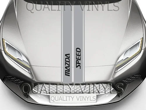 

For MAZDA SPEED HOOD RACING STRIPES 2 3 6 MX-5 RX-8 MPS MIATA DECAL STICKERS