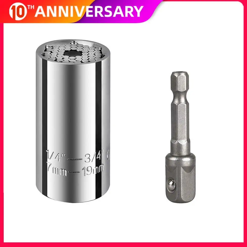 

Universal Socket Professional Tools 7-19mm torque wrench set head key sleeve socket Ratchet Spanner Power Drill Hand Tools