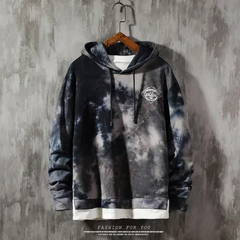 

2020 Hoodie Sweatshirt Mens Hip Hop Pullover Hoodies Streetwear Casual Fashion Clothes Colorblock Hoodie Cotton