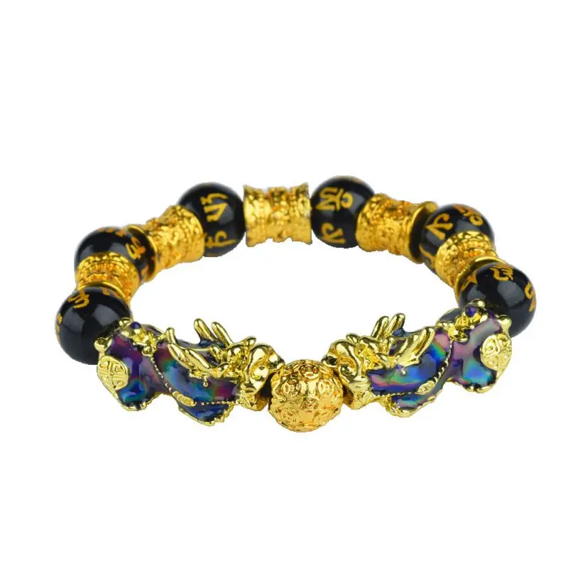 

Color Change Pi Xiu Mantra Beaded Bracelets Attract Wealth and Good Luck Jewelry
