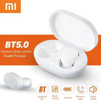 

Original Xiaomi Mi Airdots bluetooth 5.0 Wireless Headphone TWS Earbuds Dual Mic Voice Control Stereo Earphone with Charging Box