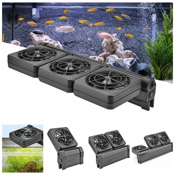 

Aquarium Cooling Fan Quiet Multi-angle Temperature Control Fish Tank Cooler Fan 220-250V EU Plug Aquarium Water Cooler