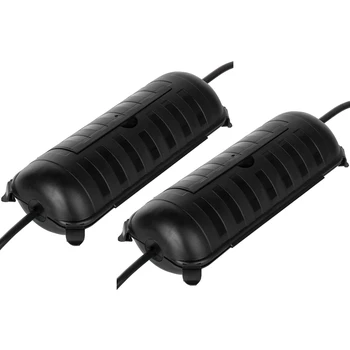 

2Pc Waterproof Connection Box Extension Cord Cover Safety Seal for Outdoor Fountain / LED Strip Light / Power Strip