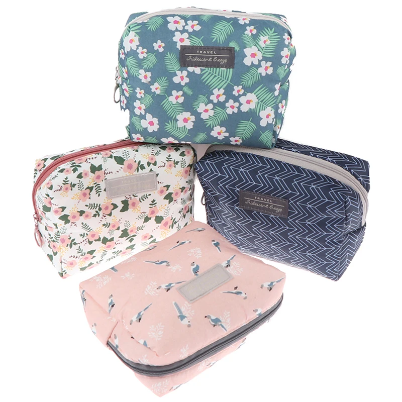 Милая Цветочная косметическая сумка-Органайзер для путешествий портативная Красота сумка туалетный набор мини кошелек косметичка для макияжа