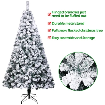 

Christmas Tree Decoration PVC Flocking Automatic Tree Ornament for Home Party HUG-Deals