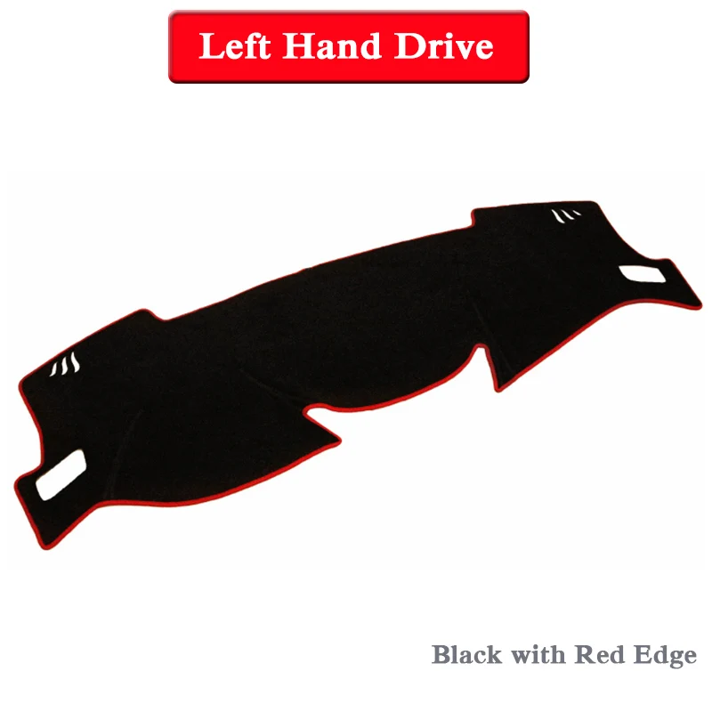Black Red LHD Автомобильный Стайлинг приборной панели Избегайте Light Pad Инструмент крышка платформы коврики Роза для Nissan Qashqai J11-Настоящее LHD анти-коврик - Название цвета: Black Red LHD