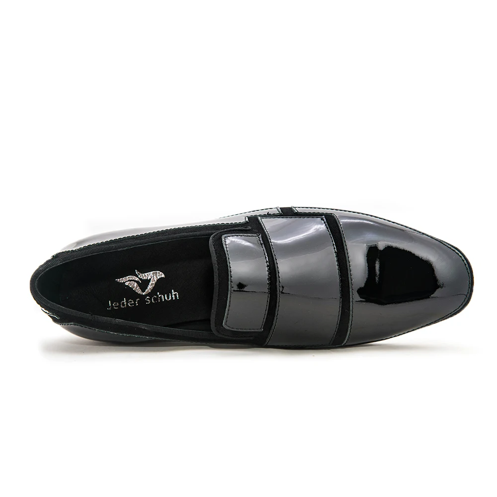 Jeder Schuh/Мужская обувь; итальянский дизайн; черная кожаная прошитая обувь для банкета и свадьбы; Мужская обувь для отдыха; лоферы