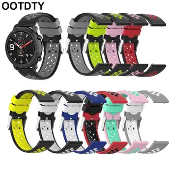 

Universal Dual Color Silicone 20mm Watch Band Strap for Samsung Gear S2/S2Classic Gear Sport R600 Amazfit Bip Vivoactive 3/HR