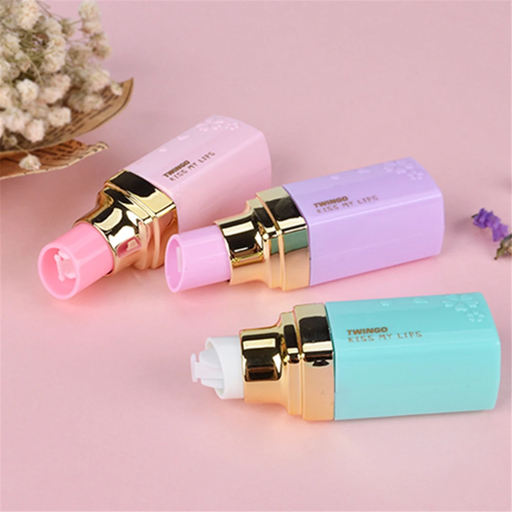 

1 Pcs Lipstick Shape Correction Tape Creative Cute Small Fresh Office School Supplies for Girls Gift