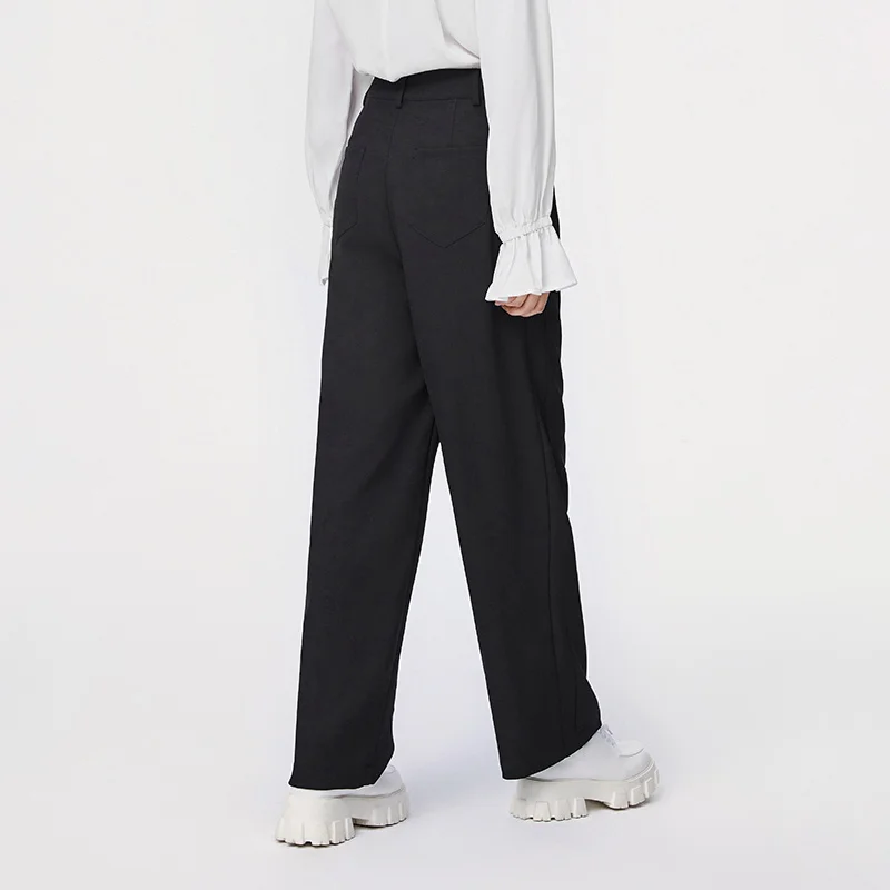 SEMIR Casual Pants Women Spring 2021 New Loose Wide-Leg Pants Slim Drape Mopping Pants Suit Trend