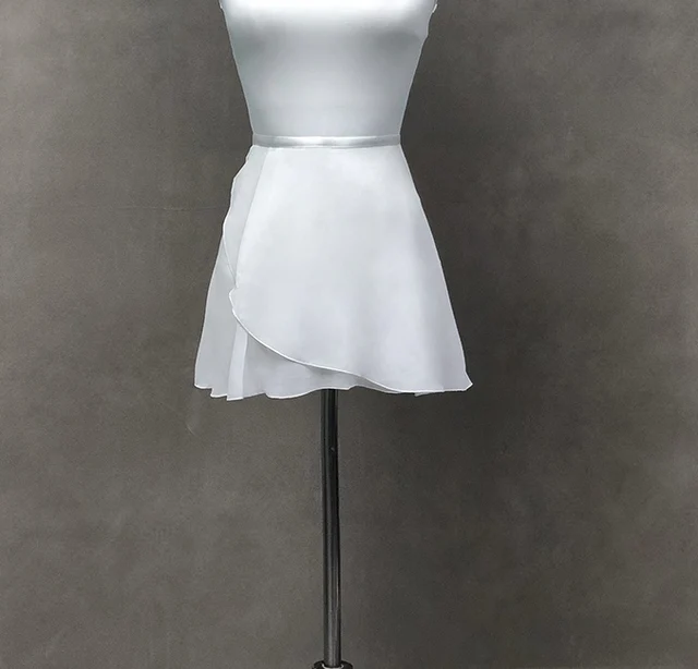 Ballet Dance Skirt New Style Pure Color Chiffon Practice Leotard Small Apron Tutu Adult High Quality Ballet Dress BL061 bai se
