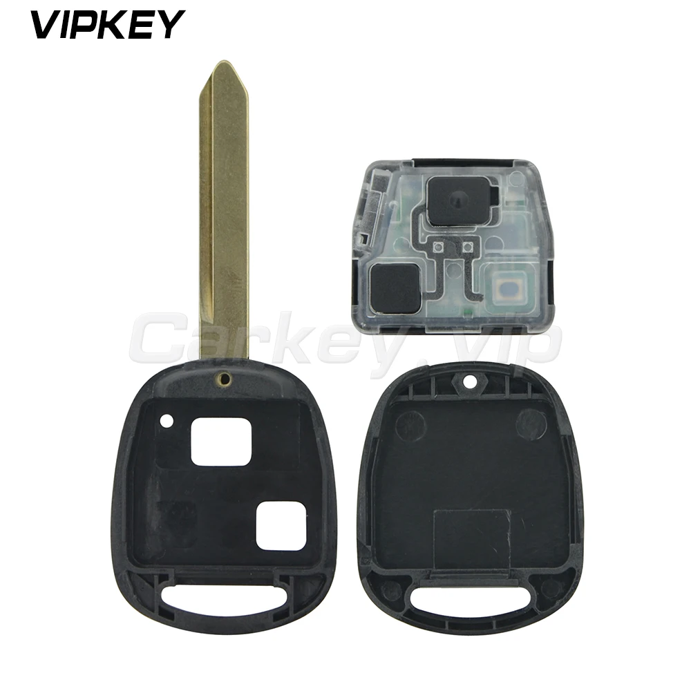 Remotekey 2 Кнопка Автозапуск пульт дистанционного управления для Toyota Rav4 Corolla Yaris 433 МГц 4c 4d67 чип опционально Toy47 брелок для ключей