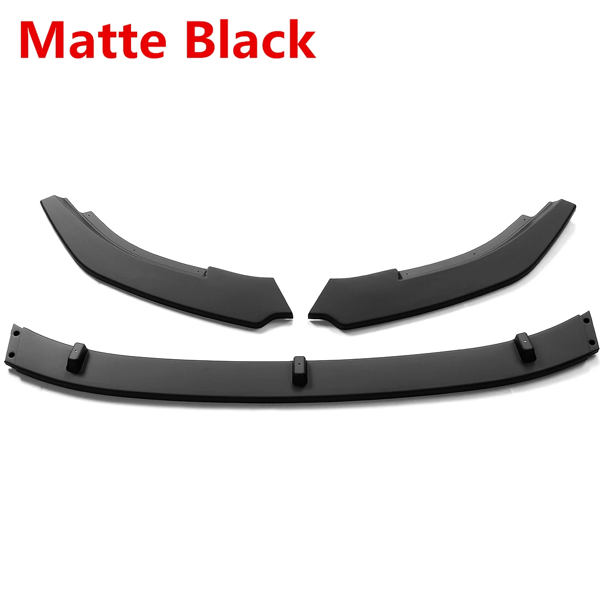 Черный 3 шт. автомобильный передний бампер сплиттер для губ Диффузор подбородка тела комплект спойлер Защита Для VW для Golf MK6 GTI 2010 2012 2013 - Цвет: Matte Black
