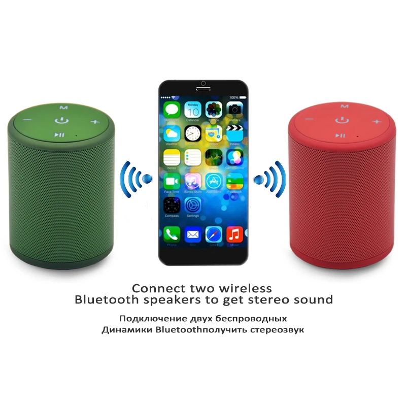 Беспроводной Bluetooth динамик Портативный громкий динамик s Открытый водонепроницаемый для телефона компьютера AUX аудио FM Радио стерео звук динамик s