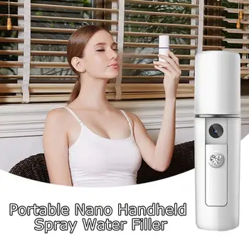 

Mini Handheld Humidifier Portable Nano Spray Face Humidifier Steaming Spray Meter Hand Beauty Mirror Diffuser USB Charging R4G4