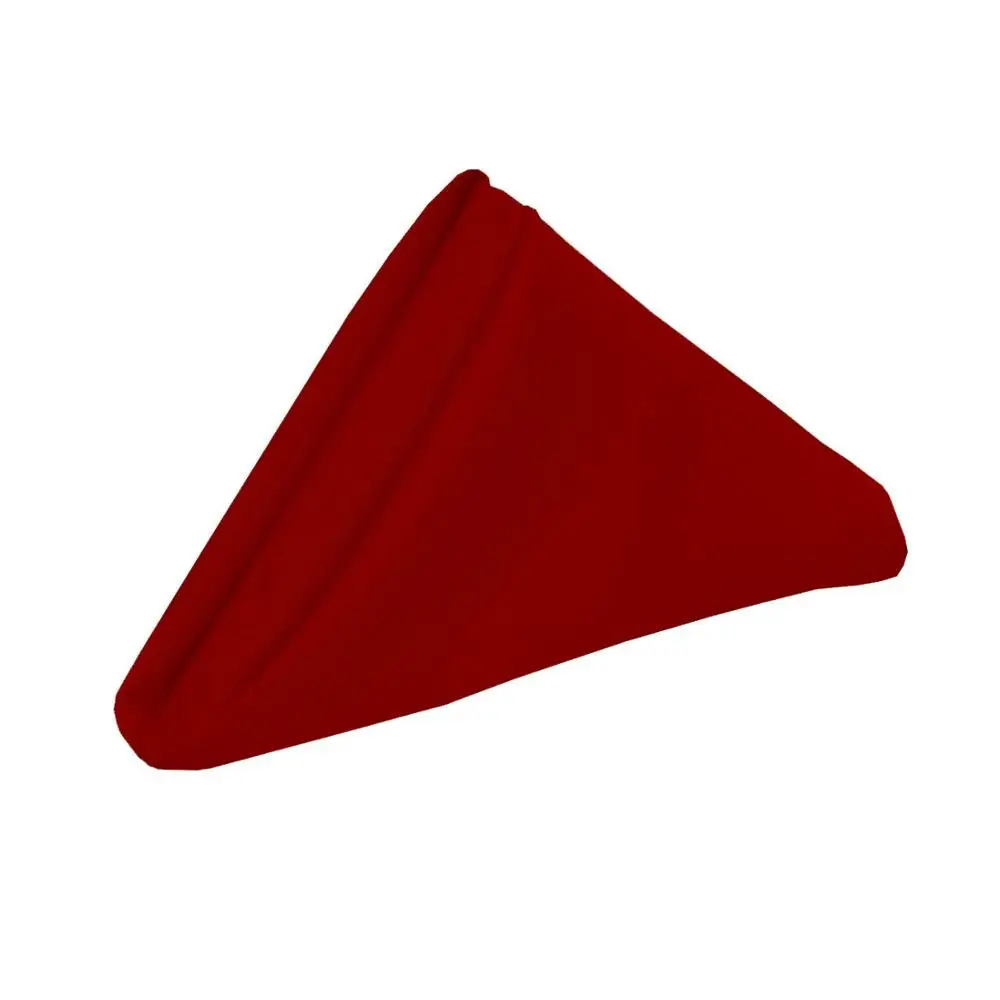 dark red 45 см × 45 см Белые Простые салфетки из полиэстера для свадебного декора отеля - Цвет: dark red
