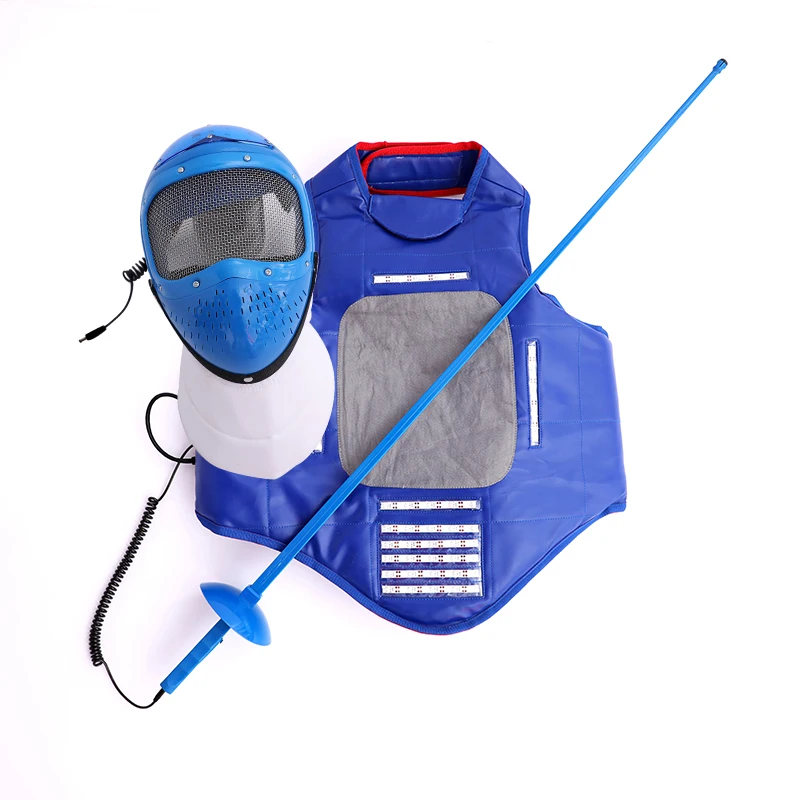 Детский Пластиковый Электрический тренировочный костюм(пластиковая маска, пластиковое оружие и PU Электрический жилет), продукты и оборудование ограждения