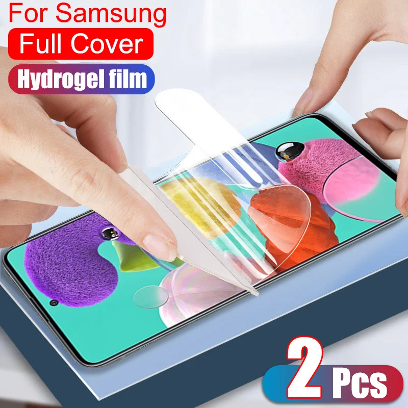 Полное покрытие Защитная Гидрогелевая пленка для самсунг Galaxy A51 A71 A10 A20 E A30 A40 A50 A70