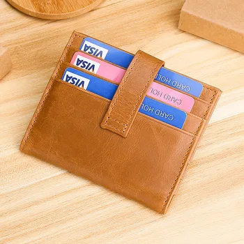 

2020 new top layer leather card bag multi card leather coin purse ID card holder