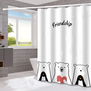 

Waterproof polyester bath tent and mildew proof shower curtain simple hand-painted shower curtain set shower curtain