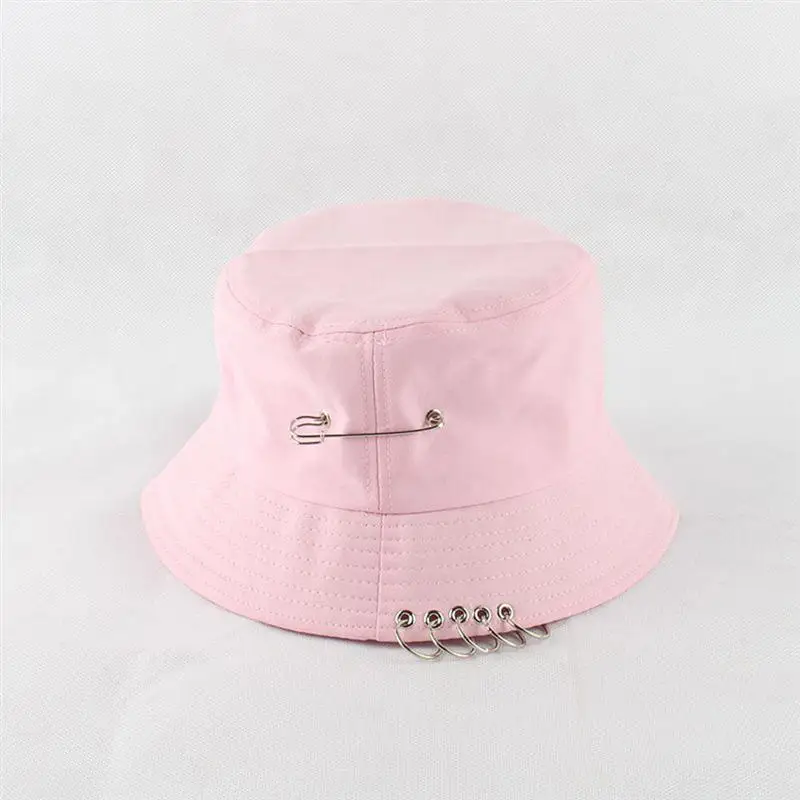 Шикарная унисекс Панама шляпа Sunhat Бонни шапки летние Упакованные с булавкой пирсинг украшения(розовый