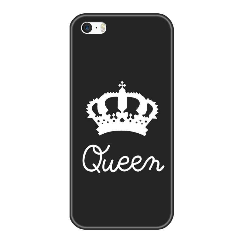 Задняя крышка для iPhone 5 S 5C 5S SE силиконовая Мягкая черная звезда босс Королева Корона король чехол для Apple iPhone 4 S 4S чехол для телефона