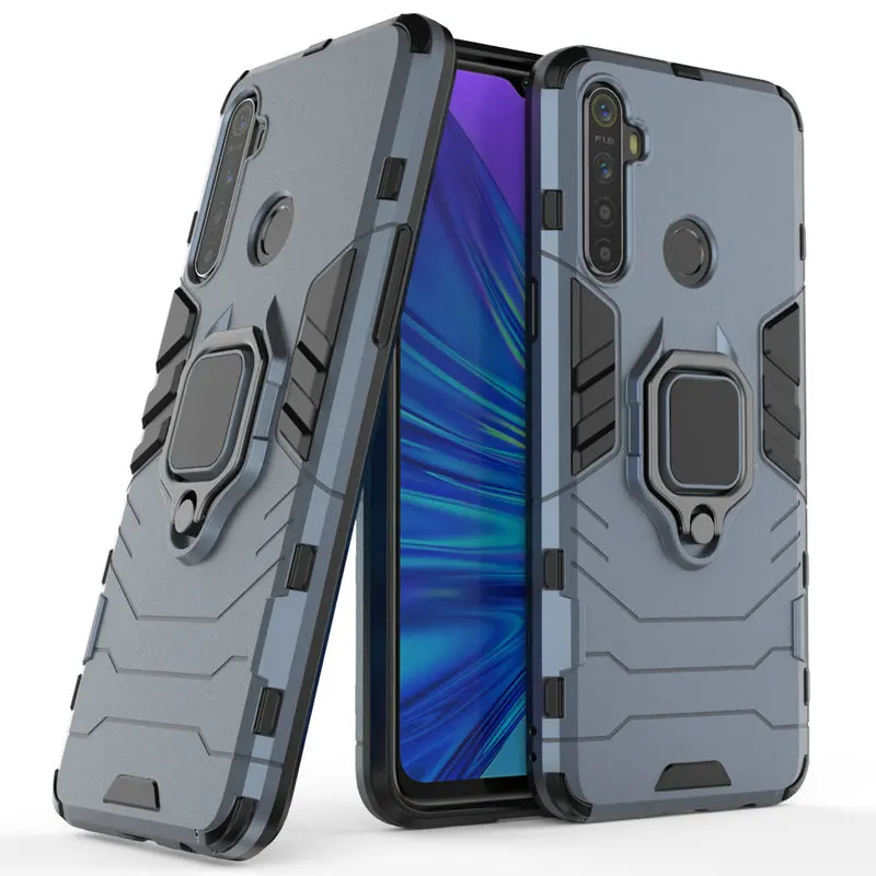 Чехол для Realme 5 RMX1911 3D Ring Armor чехол для Realme 5 RMX1911 для Oppo Realme 5 Pro rmxавтомобильный держатель телефона задняя крышка чехол