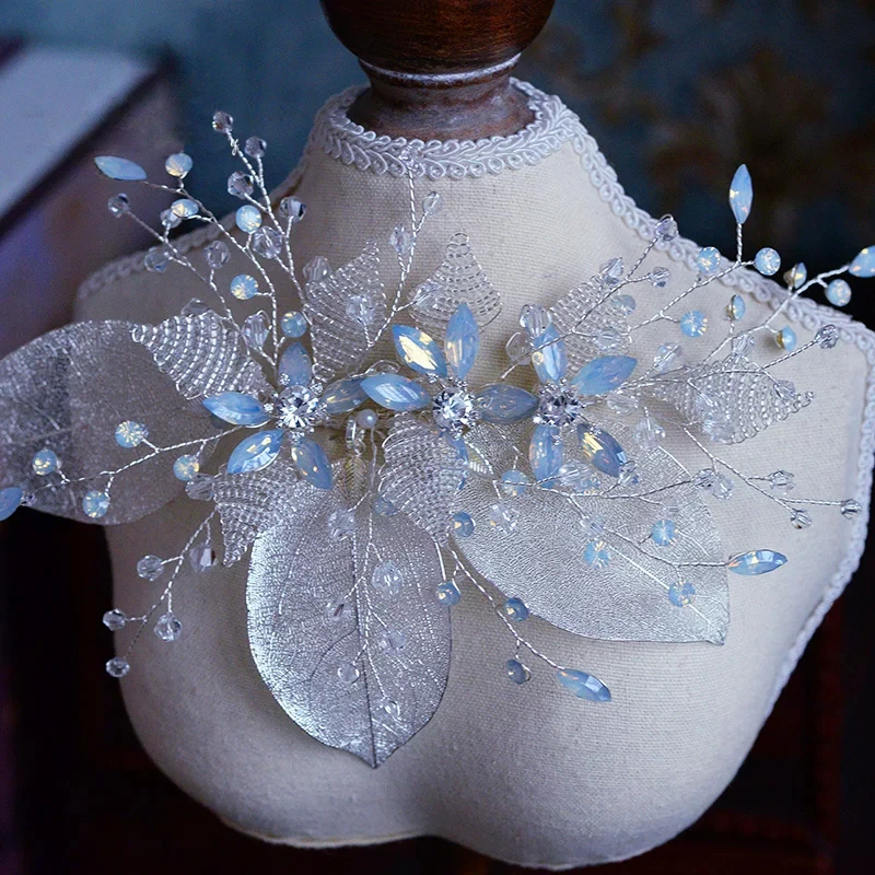 Luxury Rhinestone Brides Barrettes Hairbands Bridal Headdress Crystal Wedding Hair Accessory Evening Jewelry | Украшения и