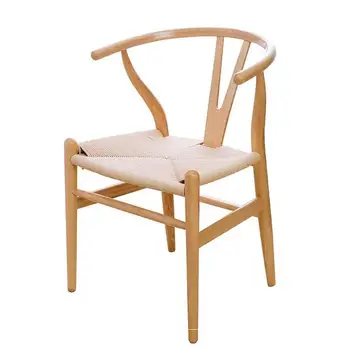 

Table chair Nordic wood back seat saddle coffee log computer