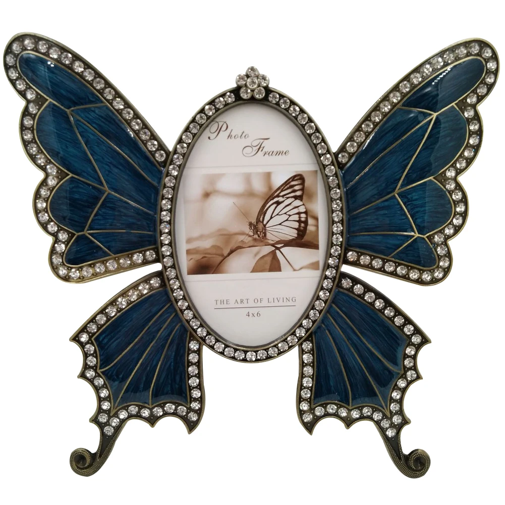 Wedding Children Photo Frame Office Butterfly Shaped Pictures Bedroom Metal Home Decorative Ornaments Desktop Gift Birthday