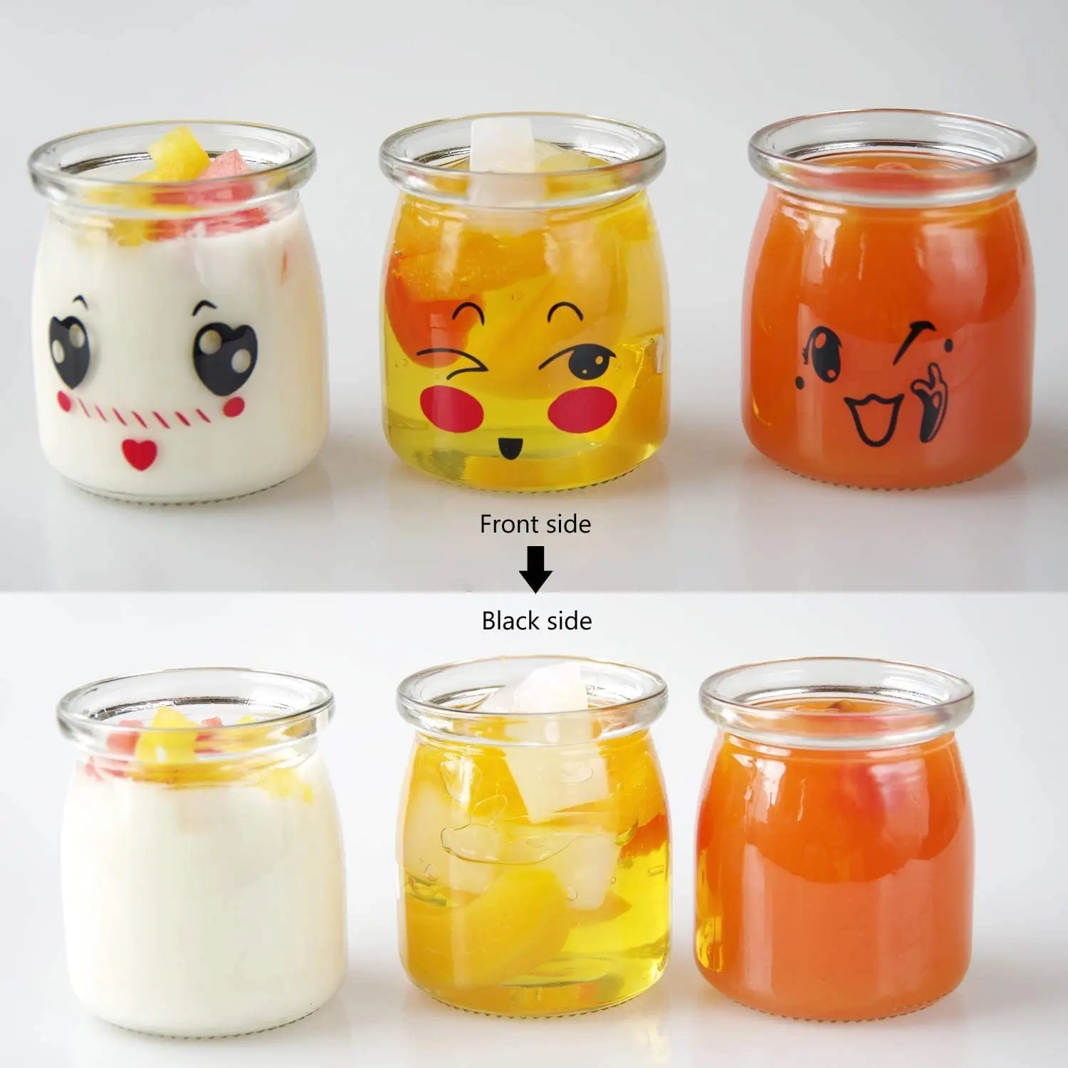 5/10Pcs 150ML 200ML Glass Yogurt Jars Portable Pudding Bottle Glass Store  Shop