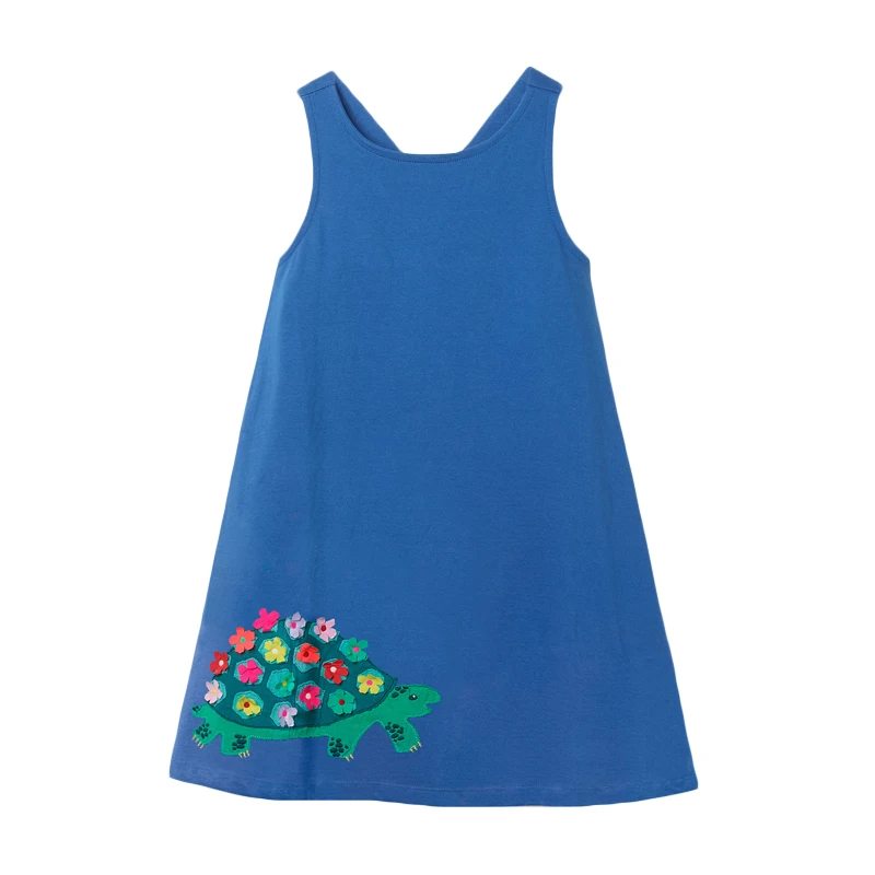 S0657 same picture Little maven Dress Baby Kids Girls Animal Butterfly Flower Dress Summer Toddler Girl's Fancy Elegant Dress Pocket Clothes - Цвет: S0657 same picture