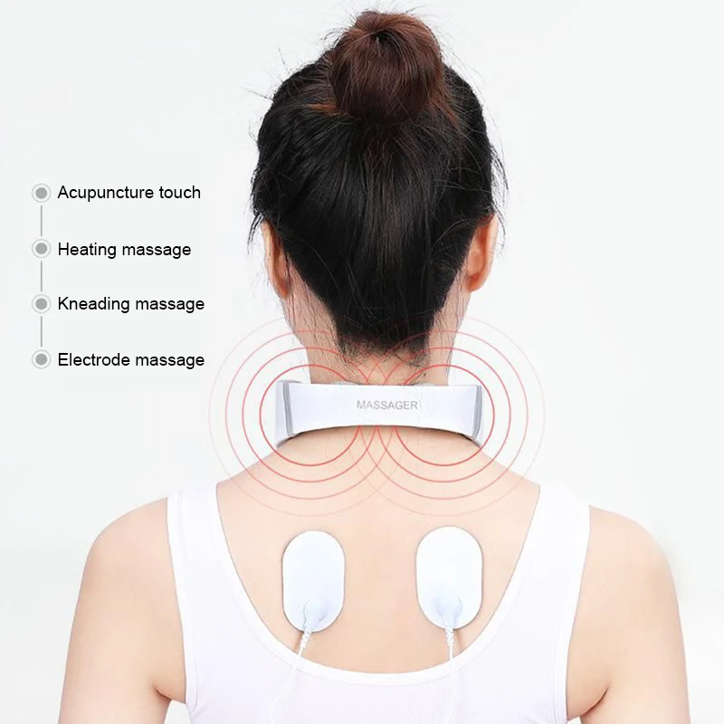 

Intelligent Cervical Massager Pain Relief Instrument Heating Vibration Massage Body Relaxation Electrode Pulse Cervical Massagem