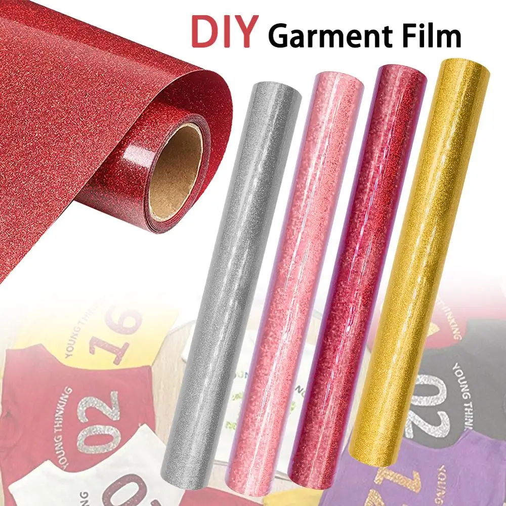 

1 Roll Vinyl Heat Transfer Iron On DIY T-shirt Film Cricut Silhouette Paper Art Sewing Material Accessories for sportswear Home