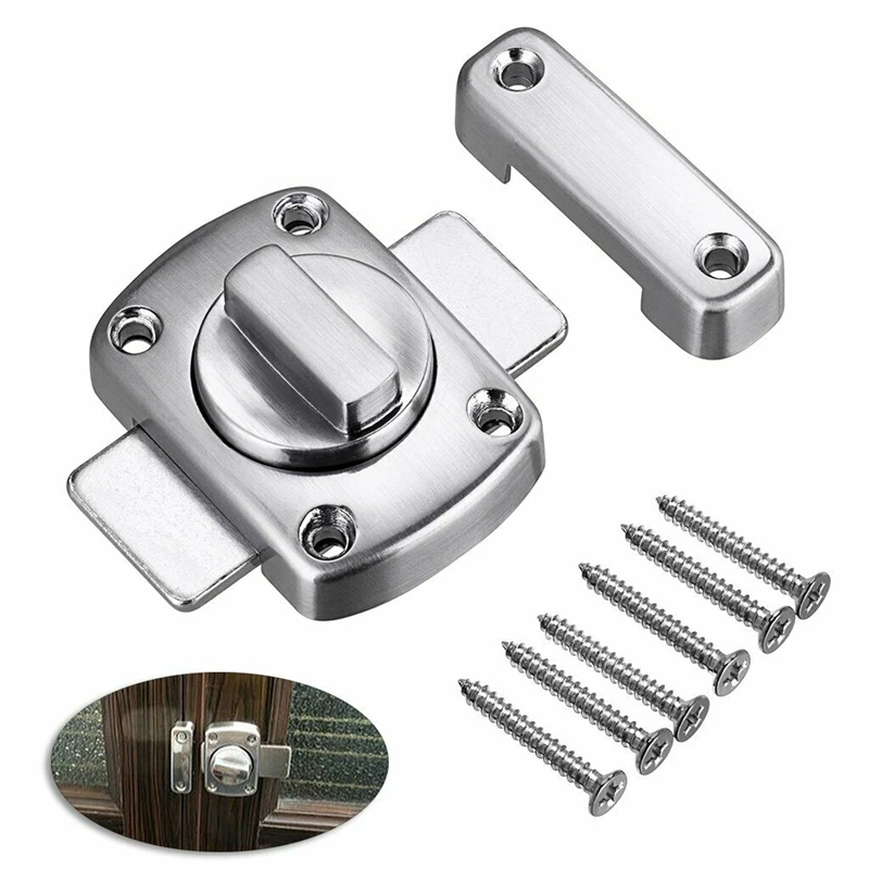 Privacy WC Latch Vacant Engaged Door Lock Toilet Shower Cubicles Bathroom Turn Twist Bolt Privacy Catch Latch Home Improvement Door Locks