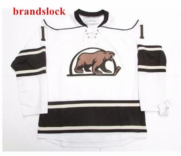 

Hockey Jersey Rare Vintage HERSHEY BEARS#1 BRADEN HOLTBY Embroidery Stitched Customize any number and name Jerseys